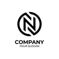 Initial N monogram logo design vector