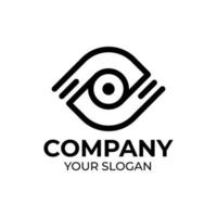 Eye vision logo design vector