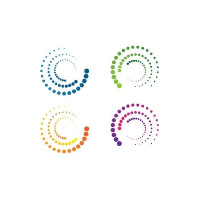 Circle dots icon set