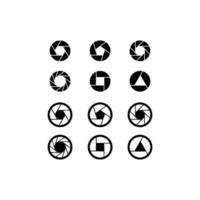 Camera Shutter Aperture Icon Set vector