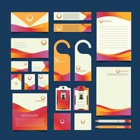 Stationery Kit Business Template vector