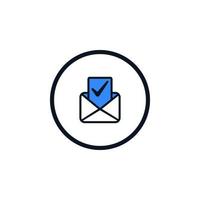Email right Icon, right mailing, right e-mail address icon vector