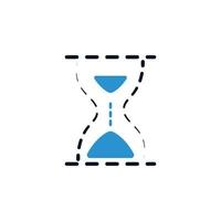 Hourglass icon simple black sand glass symbol vector