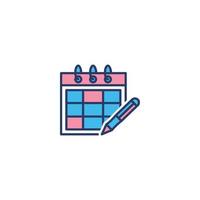 write schedule date calender icon vector