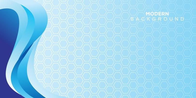 Abstract modern wavy blue background vector for banner and other design template