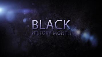 svart historia månad med flimmer blå flare filmisk video