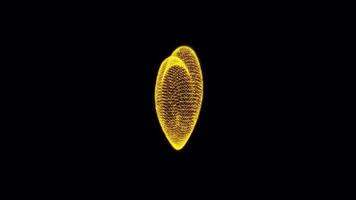 Loop gold flicker sphere ball rotation background video