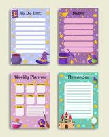 Journal Template Magical Fantasy vector