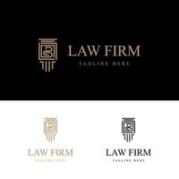 law firm logo design template with monogram concept vector