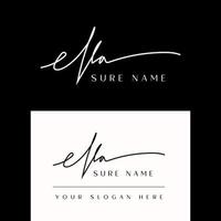 minimalist SIGNATURE LOGO DESIGN TEMPLATE WITH HANDDRAWN STYLE vector