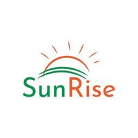 abstract sunrise logo design vector