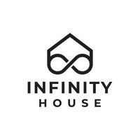 infinity house logo design vector