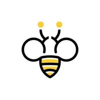 simple bee logo design vector