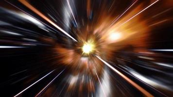 explosão de estrela do centro de loop no túnel do hiperespaço video