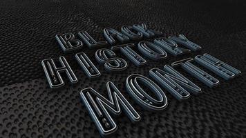 3D text cloud flying BLACK HISTORY MONTH animation video