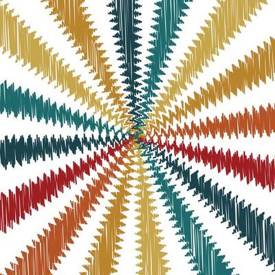 retro sunburst with scribble effect