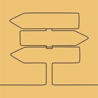 continuous line drawing on board vector