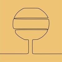 continuous line drawing on board vector