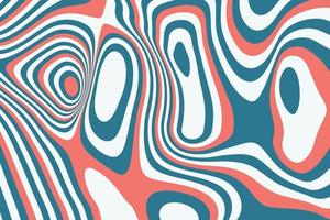 Trendy flat liquid wave spots background optical illusion concept in retro style vector