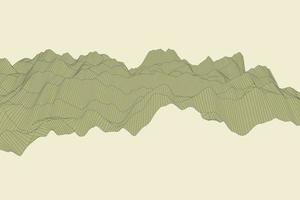 Geometric linear dynamic decorative background in green and olive color vector