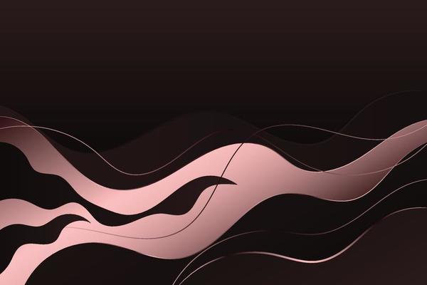 Stylish fashion gradient wave background in a minimalist style. Rich pink palette and subtle wavy lines illustration design