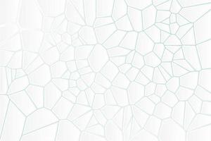 White Voronoi diagram background with gradient backlight. Abstract broken mosaic wall texture illustration vector
