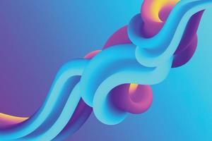 Colorful futuristic liquid gradient background. Violet and blue fluid curve shape illustration vector