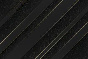 Black elegant surface with gold glitter. The classical linear wallpaper. Minimalist stripes on black background vector