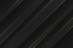 Black elegant surface with gold glitter. The classical linear wallpaper. Minimalist stripes on black background vector