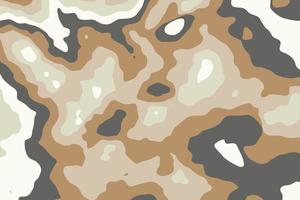 Wavy camouflage texture in khaki colors. Military pattern design in desert color. Abstract camo liquid spots background vector