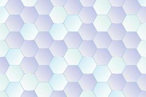 diseño de fondo de pared hexagonal degradado holográfico verde claro y púrpura abstracto vector