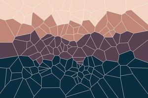 Vintage flat mosaic gradient Voronoi diagram pattern lines mesh background design vector