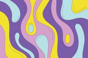 Groovy psychedelic background. Abstract outline flat liquid illustration vector