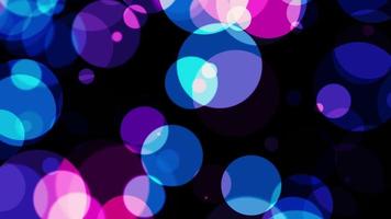loop rosa azul brilhante bokeh luzes de bolhas video