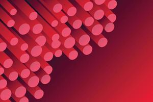 The red diagonal cylinders in motion abstract background vector