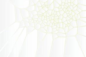 Abstract white Voronoi diagram blocks cell pattern. Geometric broken background wall with gradient backlight design vector