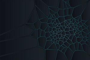 Black illustration of Voronoi diagram decorative background in geometric style with gradient backlight vector