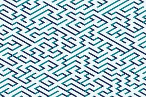 Blue maze abstract pattern design with noisy texture. Isometric depth background illustration vector