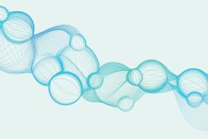 fondo de estructura de partículas de burbujas. telón de fondo digital de formas onduladas en estilo futurista vector
