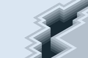 Creative grey isometric maze background with a noise overlay texture vector