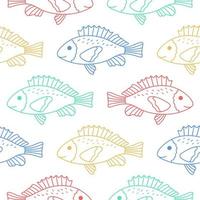 Colored fishes seamless baby pattern vector