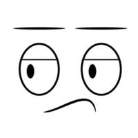 Disappointed Face Expression vector