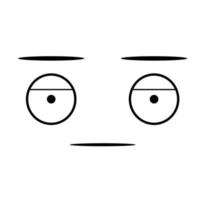 emoji de cara aburrida vector