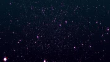 loop partículas rosa estrelas fluem para a frente