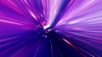 animazione del tunnel di curvatura dell'iperspazio blu viola rosa video
