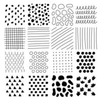 Set of textures from various shapes for decoration vector