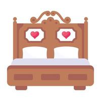 icono plano bellamente diseñado del dormitorio vector