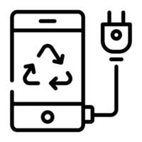 A doodle icon denoting renew app vector