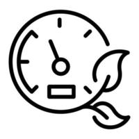 Doodle line icon of eco speed vector