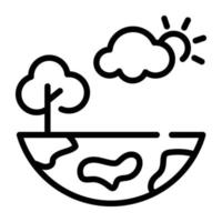 A line icon design of gardening vector